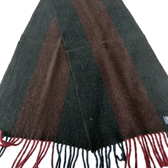 Burberrys Classic Check Scarf Black 100% Cashmere Unisex Scarf Made In Scotland - Picture 4 of 7